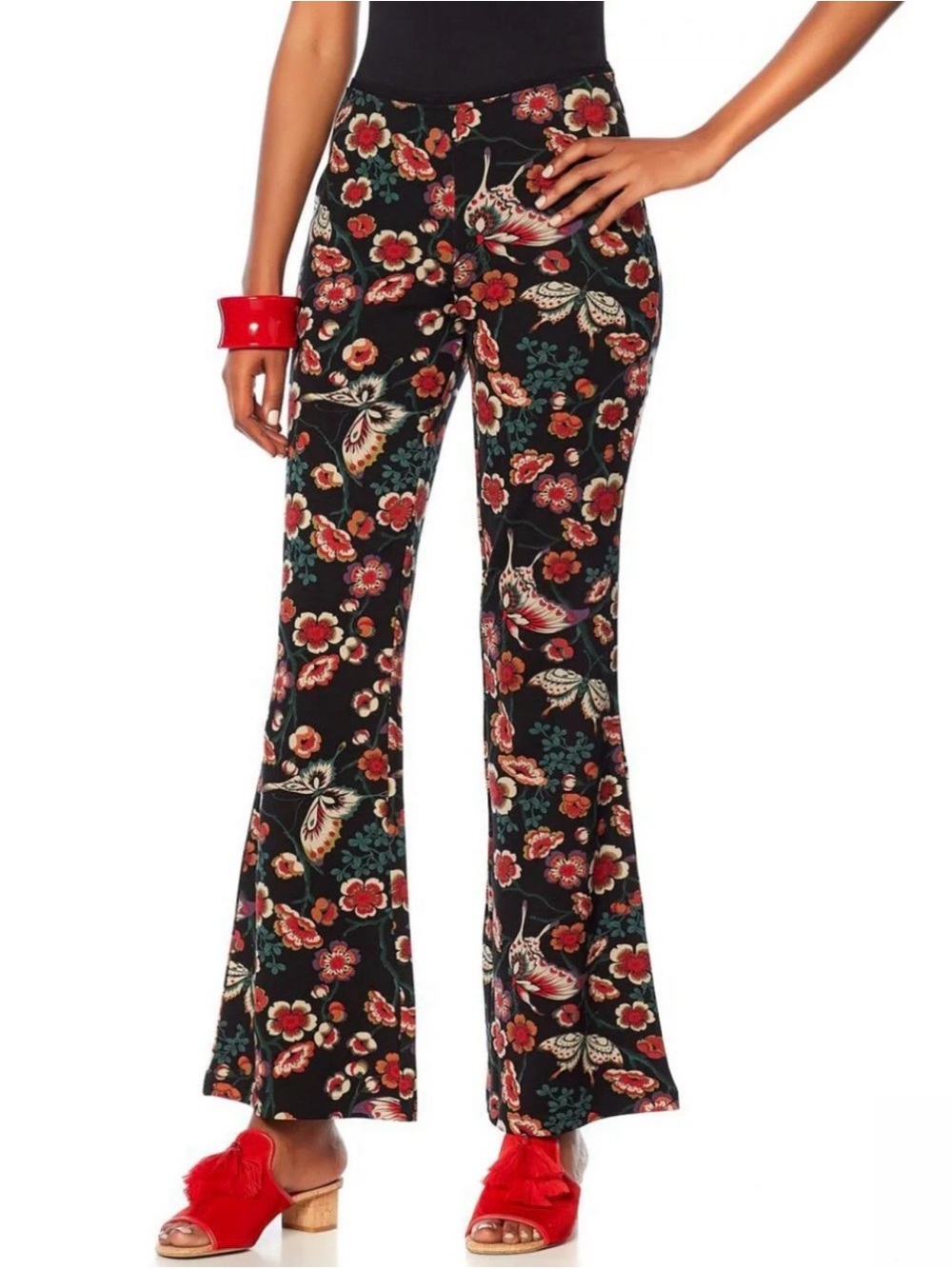 Rara Avis by Iris Apfel Women's Butterfly Ponte Pants